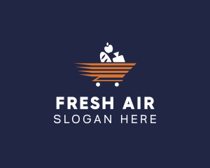 Fast Cart Grocery logo design