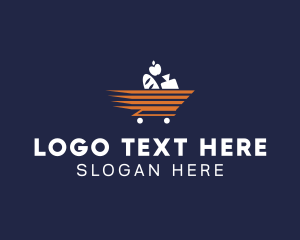 Pushcart - Fast Cart Grocery logo design