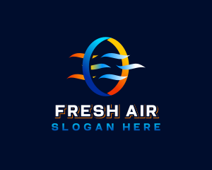 HVAC Airflow Cooling logo design