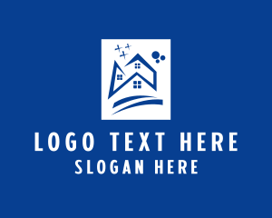 Cleaner - House Property Roof logo design