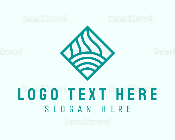 Abstract Wave Lines Startup Logo