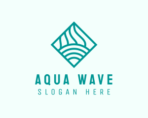 Abstract Wave Lines Startup logo design