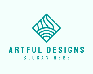 Abstract Wave Lines Startup logo design