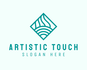 Abstract Wave Lines Startup logo design