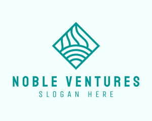 Abstract Wave Lines Startup logo design