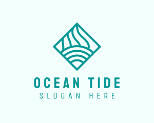 Abstract Wave Lines Startup logo design