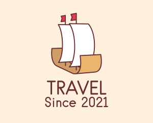 Paper Boat Travel  logo design