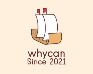 Galleon - Paper Boat Travel logo design