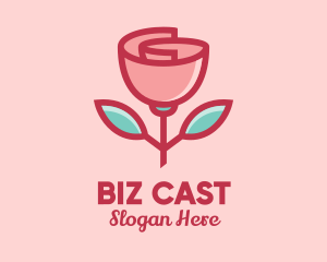 Event Styling - Origami Paper Rose Flower logo design