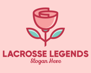 Origami Paper Rose Flower  logo design