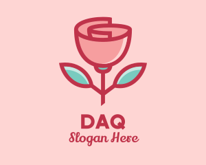 Environment - Origami Paper Rose Flower logo design