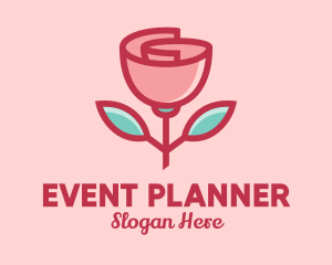 Makeup - Origami Paper Rose Flower logo design