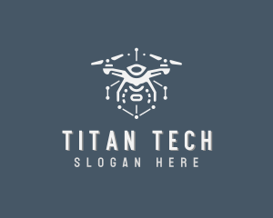 Tech Surveillance Drone logo design