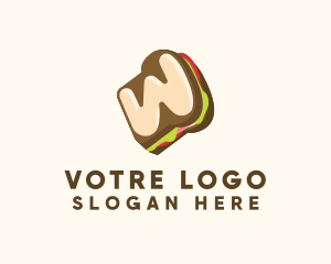 Sandwich Letter W  Logo