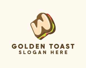 Toast - Sandwich Letter W logo design