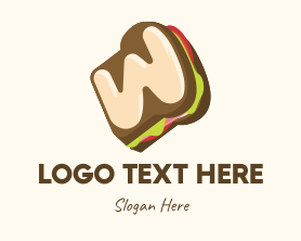 Letter W - Sandwich Letter W logo design