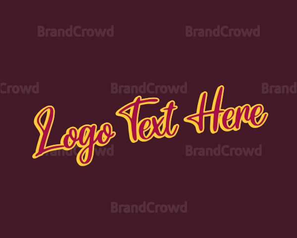 Retro Cursive Apparel Logo