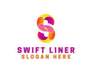 Colorful Business Letter S logo design