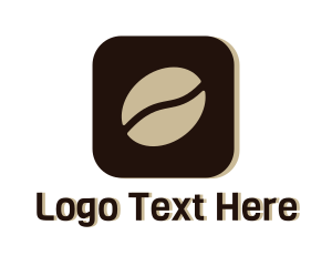 White And Brown - Coffee Bean App logo design