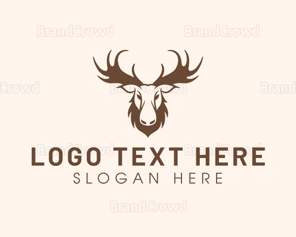 Buck Caribou Antler Logo