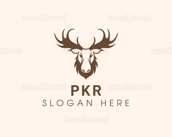 Buck Caribou Antler Logo