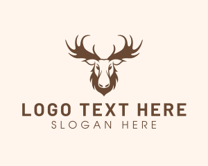 Buck Caribou Antler Logo