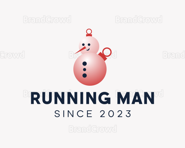 Christmas Snowman Bauble Logo
