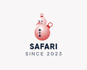Festival - Christmas Snowman Bauble logo design