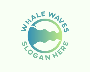 Gradient Aqua Waves logo design