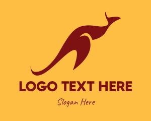 Jump - Aussie Red Kangaroo logo design