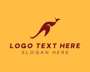 Kangaroo - Australian Wild Kangaroo logo design