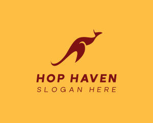Hop - Australian Wild Kangaroo logo design