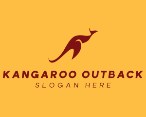 Australian Wild Kangaroo logo design