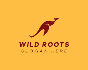 Australian Wild Kangaroo logo design