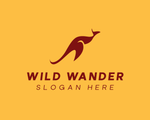 Australian Wild Kangaroo logo design