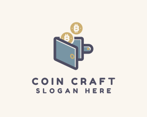 Cryptocurrency Coin Wallet logo design