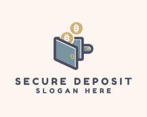 Deposit - Cryptocurrency Coin Wallet logo design