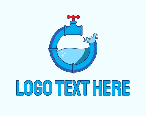 Business - Water Faucet Plumbing logo design