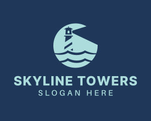 Lighthouse Tower Port logo design