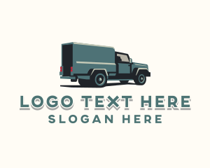Transportation Service - Logistics Delivery Truck logo design