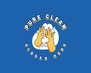 Cleaning Glove Wash logo design