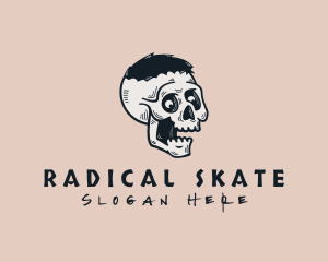 Skate Streetwear Skull logo design