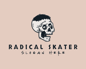 Skate Streetwear Skull logo design