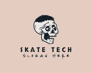 Skate Streetwear Skull logo design