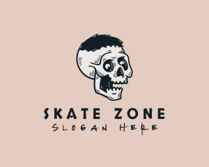 Skate Streetwear Skull logo design