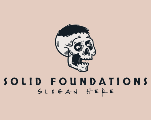 Rock Band - Skate Streetwear Skull logo design