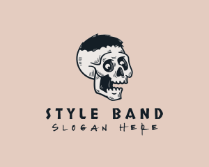 Skate Streetwear Skull logo design