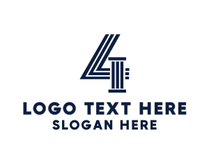 Number 4 - Legal Number 4 logo design