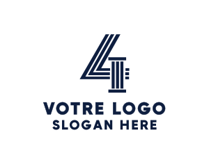 Legal Number 4  logo design