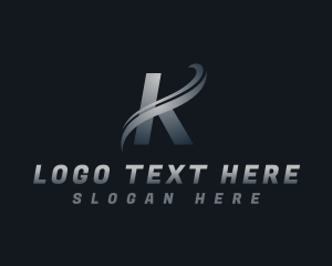 Wave Startup Letter K Logo